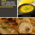 Pack Pechuga de Pavo Rellena Envuelta en Masa Filo más 6 acompañamientos