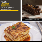 Pack Lasaña Boloñesa más Torta Barra a elección