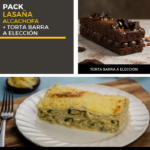 Pack Lasaña de Alcachofas más Torta Barra a elección