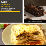 Pack Lasaña Mechada más Torta Barra a elección