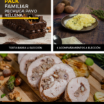 Pack familiar Pechuga de Pavo Rellena más 6 acompañamientos y Torta Barra a elección