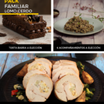 Pack familiar Lomo de Cerdo Relleno más 6 acompañamientos y Torta Barra a elección