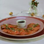 Sashimi de salmón BeChef con salsa ponzu