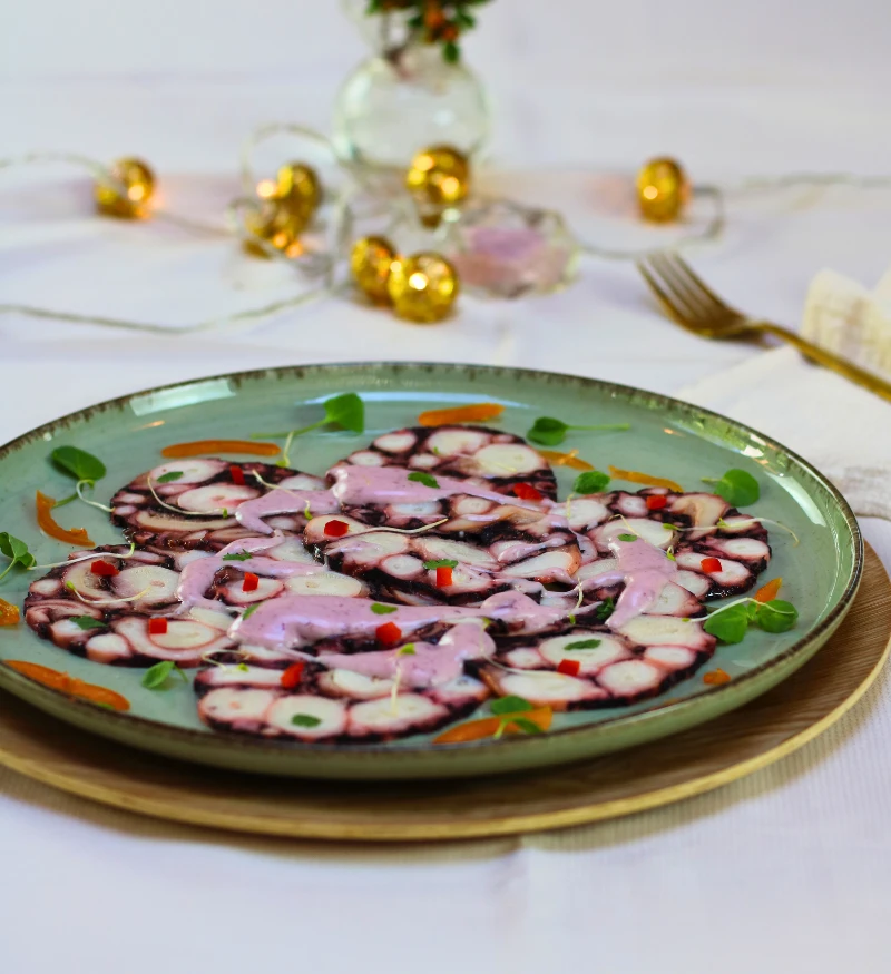 Carpaccio de pulpo de regalo